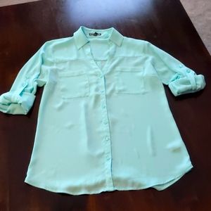Mint green Portofino button up shirt